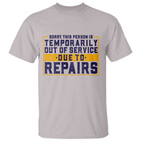 Funny Surgery Recovery Graphic T Shirt Sorry This Person Is Temporarily Out Of Service Hip Knee Shoulder Joint Replacement