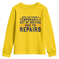 Funny Surgery Recovery Graphic Youth Sweatshirt Sorry This Person Is Temporarily Out Of Service Hip Knee Shoulder Joint Replacement