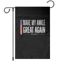 Make My Ankle Great Again Funny Ankle Surgery Recovery Garden Flag Vintage USA Flag Patriotic