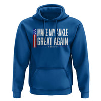 Make My Ankle Great Again Funny Ankle Surgery Recovery Hoodie Vintage USA Flag Patriotic