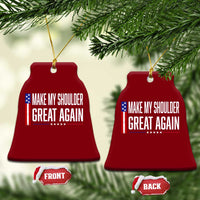 Make My Shoulder Great Again Funny Shoulder Surgery Recovery Ceramic Ornament Vintage USA Flag Patriotic