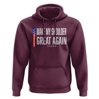 Make My Shoulder Great Again Funny Shoulder Surgery Recovery Hoodie Vintage USA Flag Patriotic