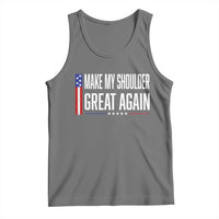 Make My Shoulder Great Again Funny Shoulder Surgery Recovery Tank Top Vintage USA Flag Patriotic