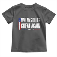 Make My Shoulder Great Again Funny Shoulder Surgery Recovery Toddler T Shirt Vintage USA Flag Patriotic