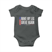 Make My Leg Great Again Funny Broken Leg Surgery Recovery Baby Onesie Vintage USA Flag Patriotic