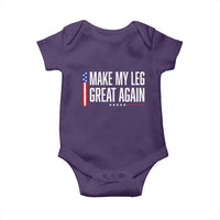 Make My Leg Great Again Funny Broken Leg Surgery Recovery Baby Onesie Vintage USA Flag Patriotic