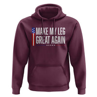 Make My Leg Great Again Funny Broken Leg Surgery Recovery Hoodie Vintage USA Flag Patriotic