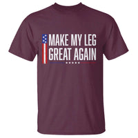 Make My Leg Great Again Funny Broken Leg Surgery Recovery T Shirt Vintage USA Flag Patriotic