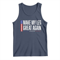 Make My Leg Great Again Funny Broken Leg Surgery Recovery Tank Top Vintage USA Flag Patriotic