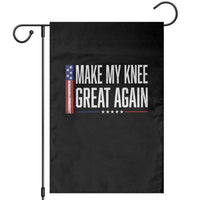 Make My Knee Great Again Funny Broken Knee Surgery Recovery Garden Flag Vintage USA Flag Patriotic