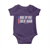 Make My Knee Great Again Funny Broken Knee Surgery Recovery Baby Onesie Vintage USA Flag Patriotic