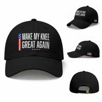 Make My Knee Great Again Funny Broken Knee Surgery Recovery Baseball Cap Vintage USA Flag Patriotic