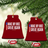 Make My Knee Great Again Funny Broken Knee Surgery Recovery Ceramic Ornament Vintage USA Flag Patriotic