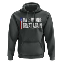 Make My Knee Great Again Funny Broken Knee Surgery Recovery Hoodie Vintage USA Flag Patriotic