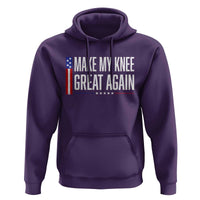 Make My Knee Great Again Funny Broken Knee Surgery Recovery Hoodie Vintage USA Flag Patriotic