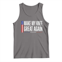 Make My Knee Great Again Funny Broken Knee Surgery Recovery Tank Top Vintage USA Flag Patriotic