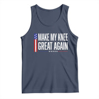 Make My Knee Great Again Funny Broken Knee Surgery Recovery Tank Top Vintage USA Flag Patriotic