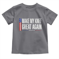 Make My Knee Great Again Funny Broken Knee Surgery Recovery Toddler T Shirt Vintage USA Flag Patriotic