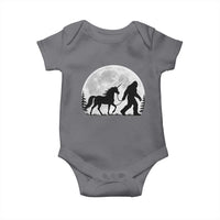 Bigfoot Walking Unicorn Baby Onesie Full Moon Sasquatch Fantasy Forest Silhouette