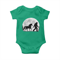Bigfoot Walking Unicorn Baby Onesie Full Moon Sasquatch Fantasy Forest Silhouette