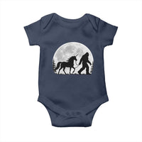 Bigfoot Walking Unicorn Baby Onesie Full Moon Sasquatch Fantasy Forest Silhouette