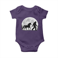 Bigfoot Walking Unicorn Baby Onesie Full Moon Sasquatch Fantasy Forest Silhouette