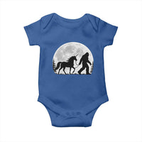 Bigfoot Walking Unicorn Baby Onesie Full Moon Sasquatch Fantasy Forest Silhouette