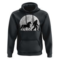 Bigfoot Walking Unicorn Hoodie Full Moon Sasquatch Fantasy Forest Silhouette