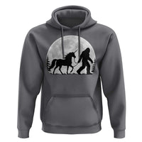 Bigfoot Walking Unicorn Hoodie Full Moon Sasquatch Fantasy Forest Silhouette