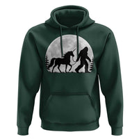 Bigfoot Walking Unicorn Hoodie Full Moon Sasquatch Fantasy Forest Silhouette