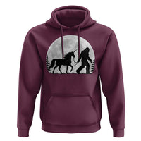 Bigfoot Walking Unicorn Hoodie Full Moon Sasquatch Fantasy Forest Silhouette