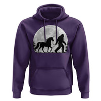 Bigfoot Walking Unicorn Hoodie Full Moon Sasquatch Fantasy Forest Silhouette
