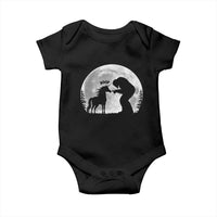 Bigfoot Boop Unicorn Baby Onesie Funny Sasquatch Full Moon Fantasy Forest Silhouette