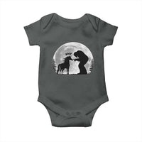 Bigfoot Boop Unicorn Baby Onesie Funny Sasquatch Full Moon Fantasy Forest Silhouette