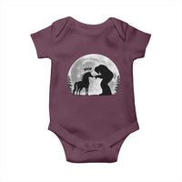 Bigfoot Boop Unicorn Baby Onesie Funny Sasquatch Full Moon Fantasy Forest Silhouette