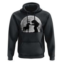 Bigfoot Boop Unicorn Hoodie Funny Sasquatch Full Moon Fantasy Forest Silhouette