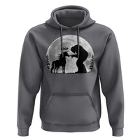 Bigfoot Boop Unicorn Hoodie Funny Sasquatch Full Moon Fantasy Forest Silhouette