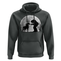 Bigfoot Boop Unicorn Hoodie Funny Sasquatch Full Moon Fantasy Forest Silhouette