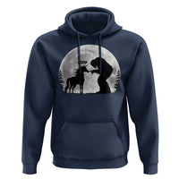 Bigfoot Boop Unicorn Hoodie Funny Sasquatch Full Moon Fantasy Forest Silhouette