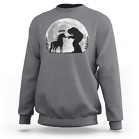 Bigfoot Boop Unicorn Sweatshirt Funny Sasquatch Full Moon Fantasy Forest Silhouette