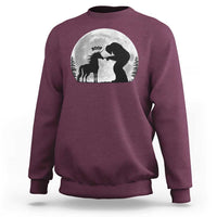 Bigfoot Boop Unicorn Sweatshirt Funny Sasquatch Full Moon Fantasy Forest Silhouette
