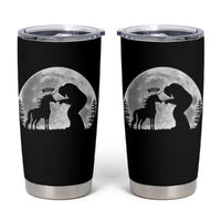 Bigfoot Boop Unicorn Tumbler Cup Funny Sasquatch Full Moon Fantasy Forest Silhouette