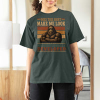 Does This Make Me Look Professionally Developed Funny Bigfoot T Shirt For Women Sasquatch Retro Humor