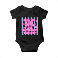 Does This Make Me Look Professionally Developed Baby Onesie Funny Retro Groovy Pink Graphic