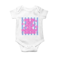 Does This Make Me Look Professionally Developed Baby Onesie Funny Retro Groovy Pink Graphic