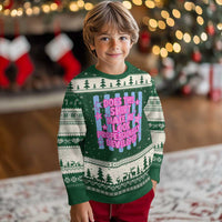 Does This Make Me Look Professionally Developed Ugly Christmas Sweater Funny Retro Groovy Pink Graphic