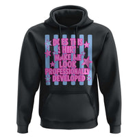 Does This Make Me Look Professionally Developed Hoodie Funny Retro Groovy Pink Graphic