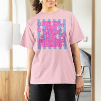 Does This Make Me Look Professionally Developed T Shirt For Women Funny Retro Groovy Pink Graphic