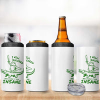 I Will Succeed Because I Am Insane Frog Crocodile 4 in 1 Can Cooler Tumbler