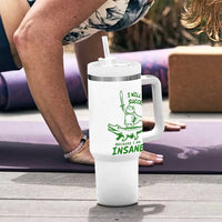I Will Succeed Because I Am Insane Frog Crocodile Tumbler With Handle